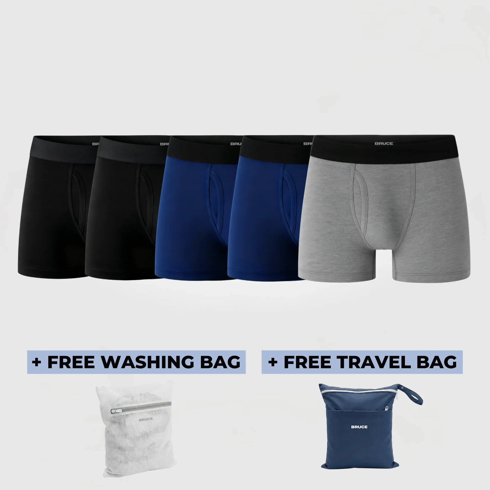 Bruce's Signature Leakproof Boxers (5-Pack)