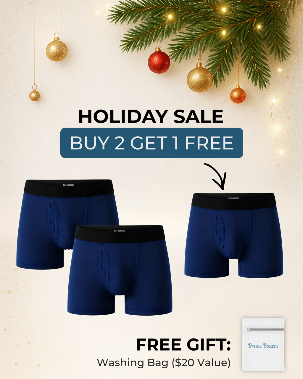 Bruce’s Signature Leakproof Boxers (2+1 FREE)