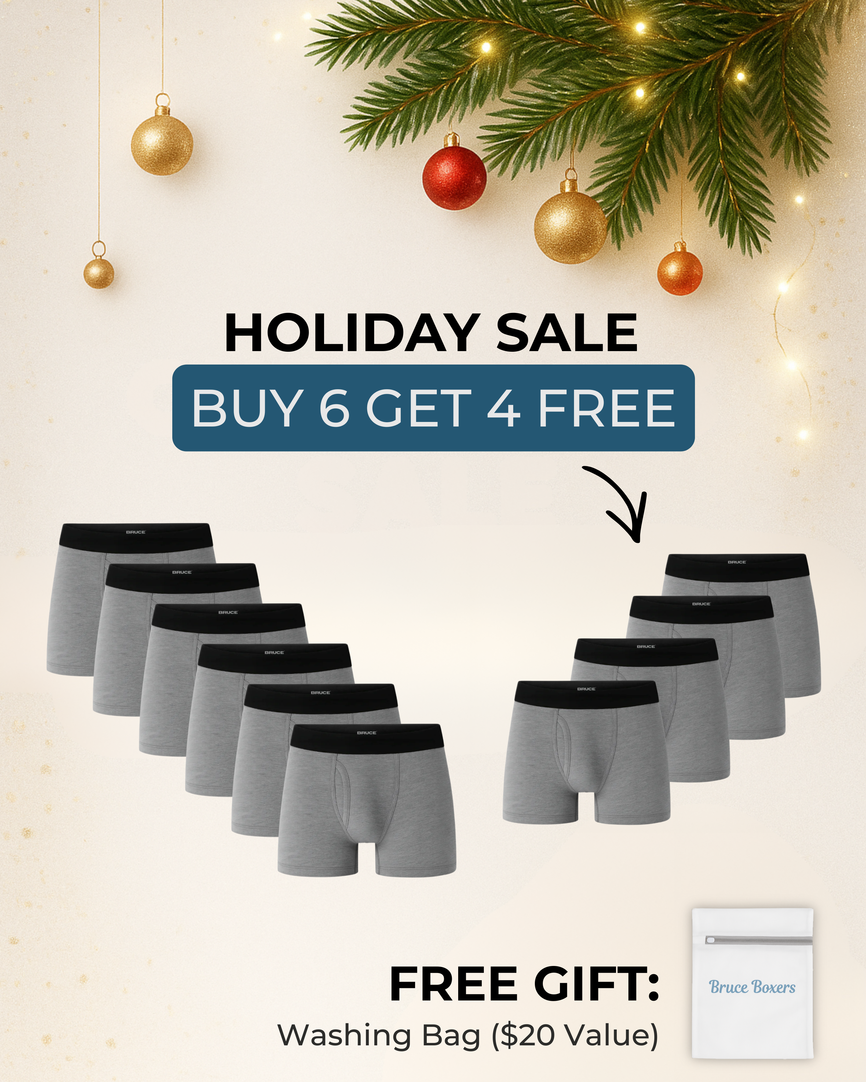 Bruce’s Signature Leakproof Boxers (6+4 FREE)