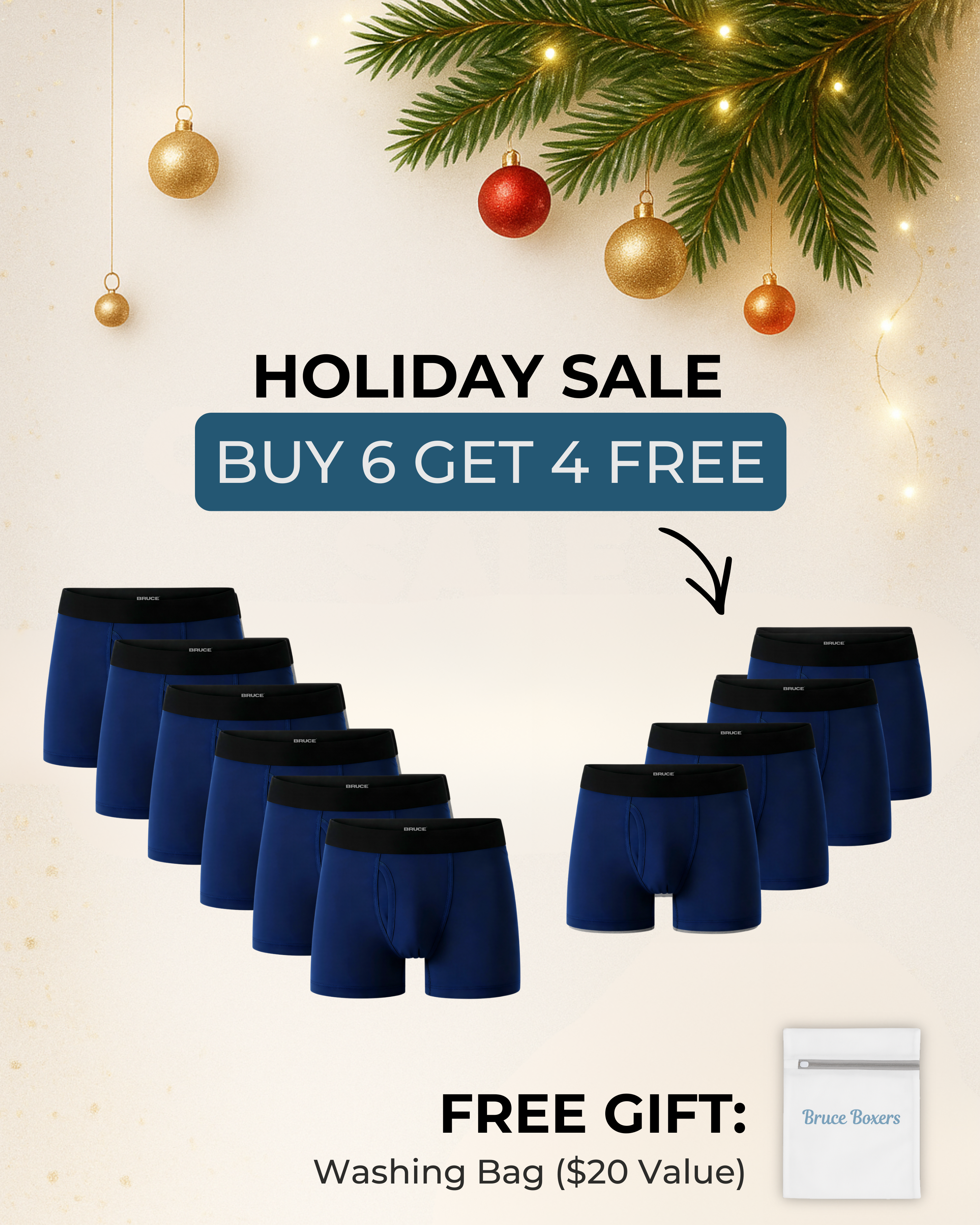Bruce’s Signature Leakproof Boxers (6+4 FREE)