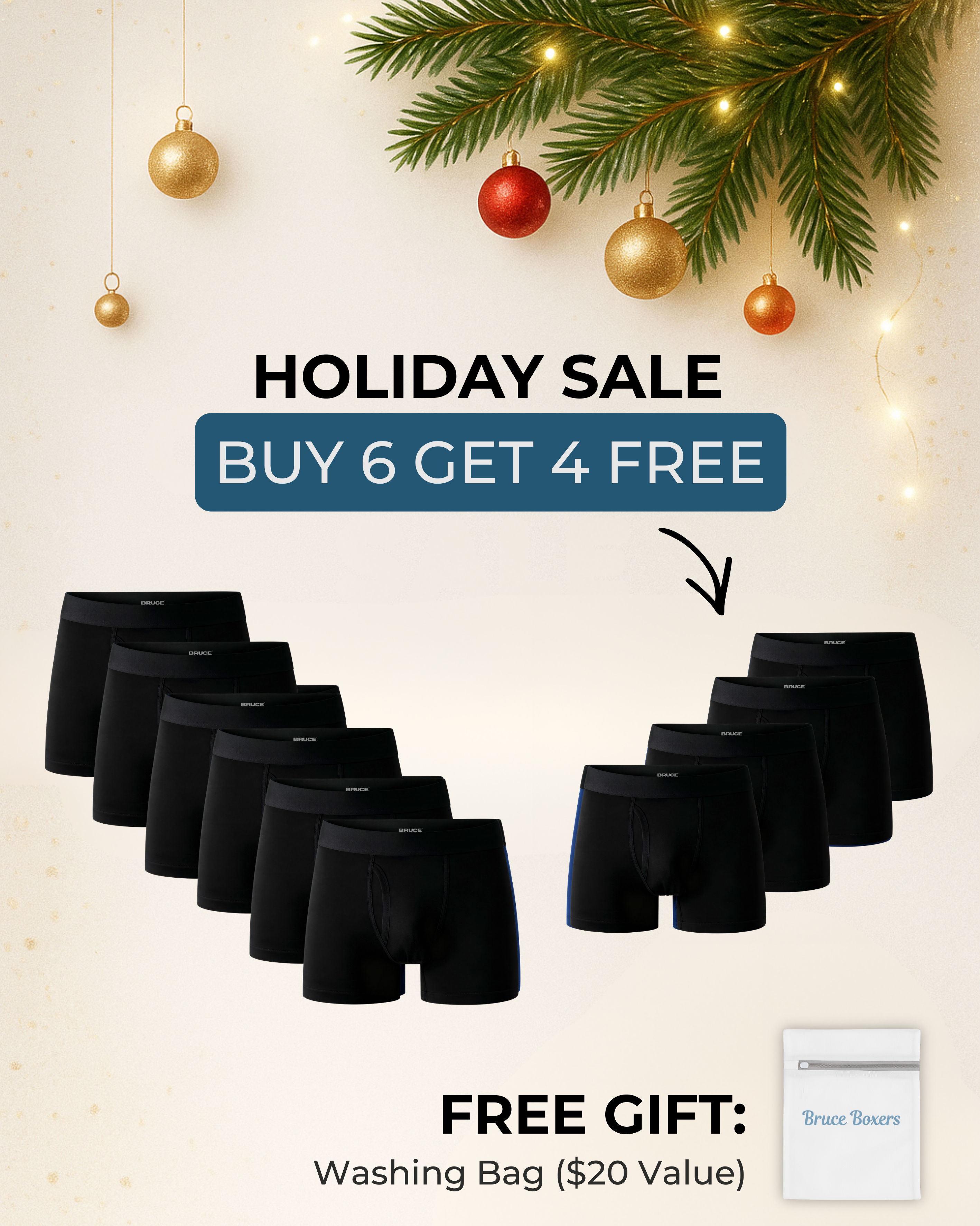 Bruce’s Signature Leakproof Boxers (6+4 FREE)