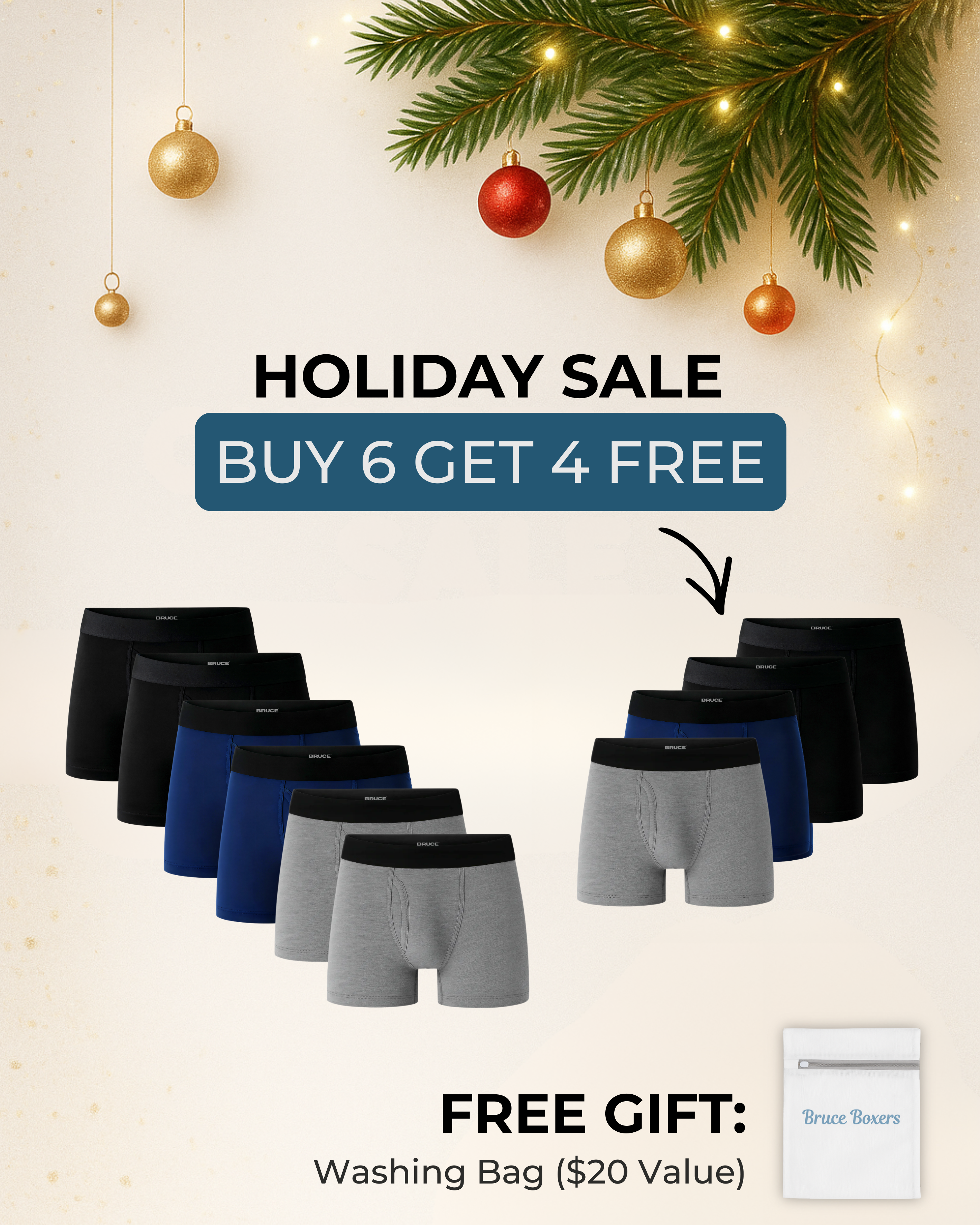 Bruce’s Signature Leakproof Boxers (6+4 FREE)