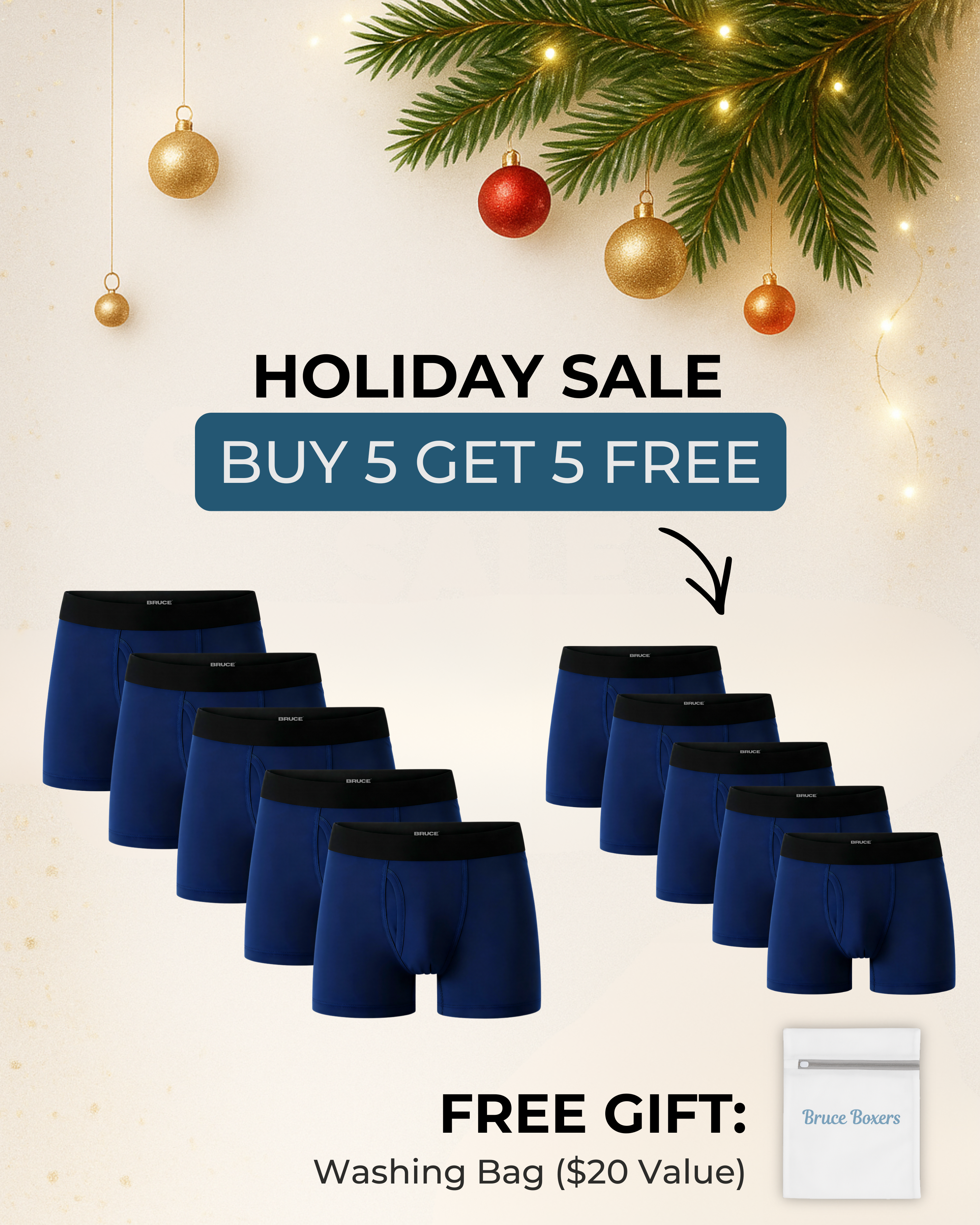 Bruce’s Signature Leakproof Boxers (5+5 FREE)