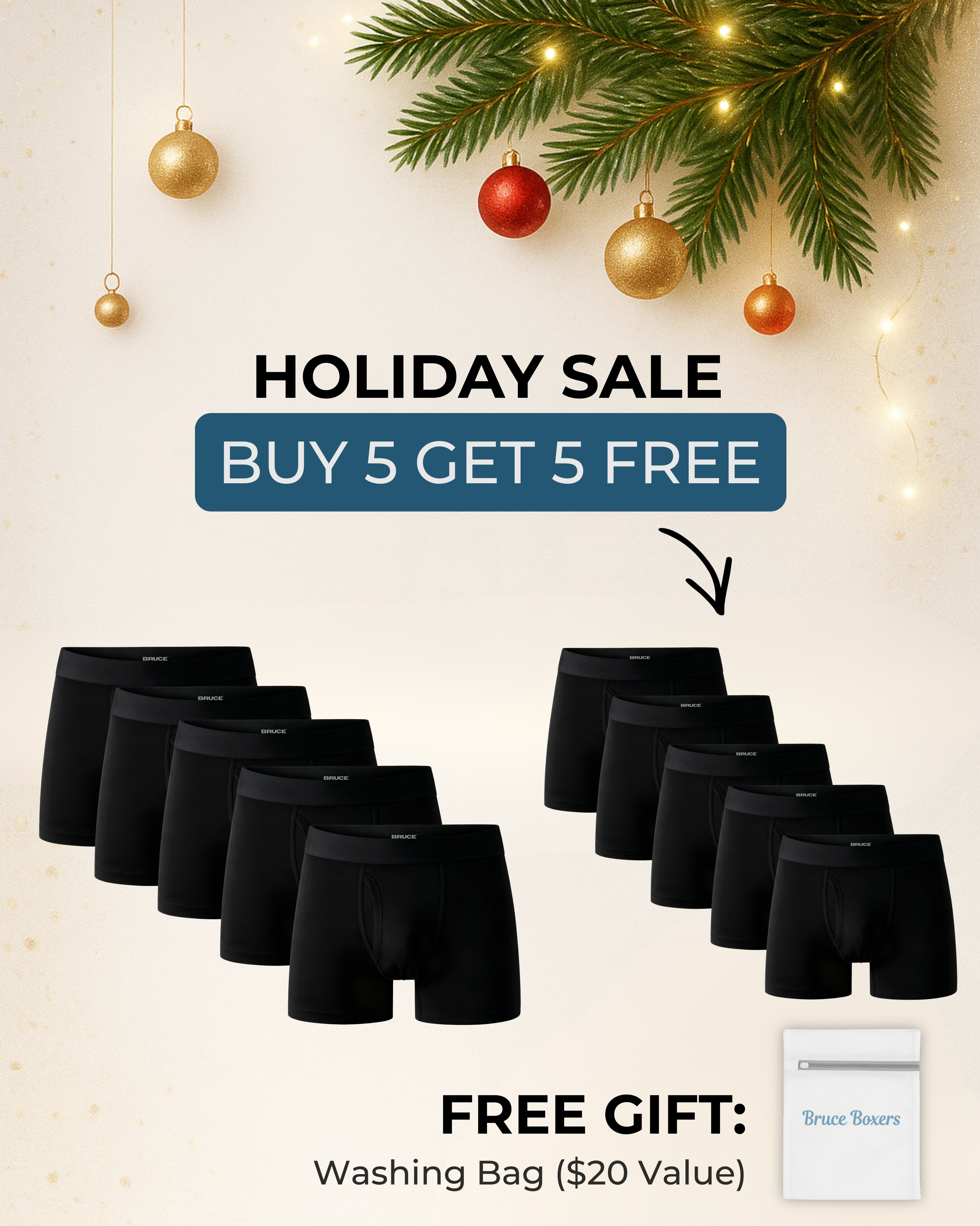 Bruce’s Signature Leakproof Boxers (5+5 FREE)