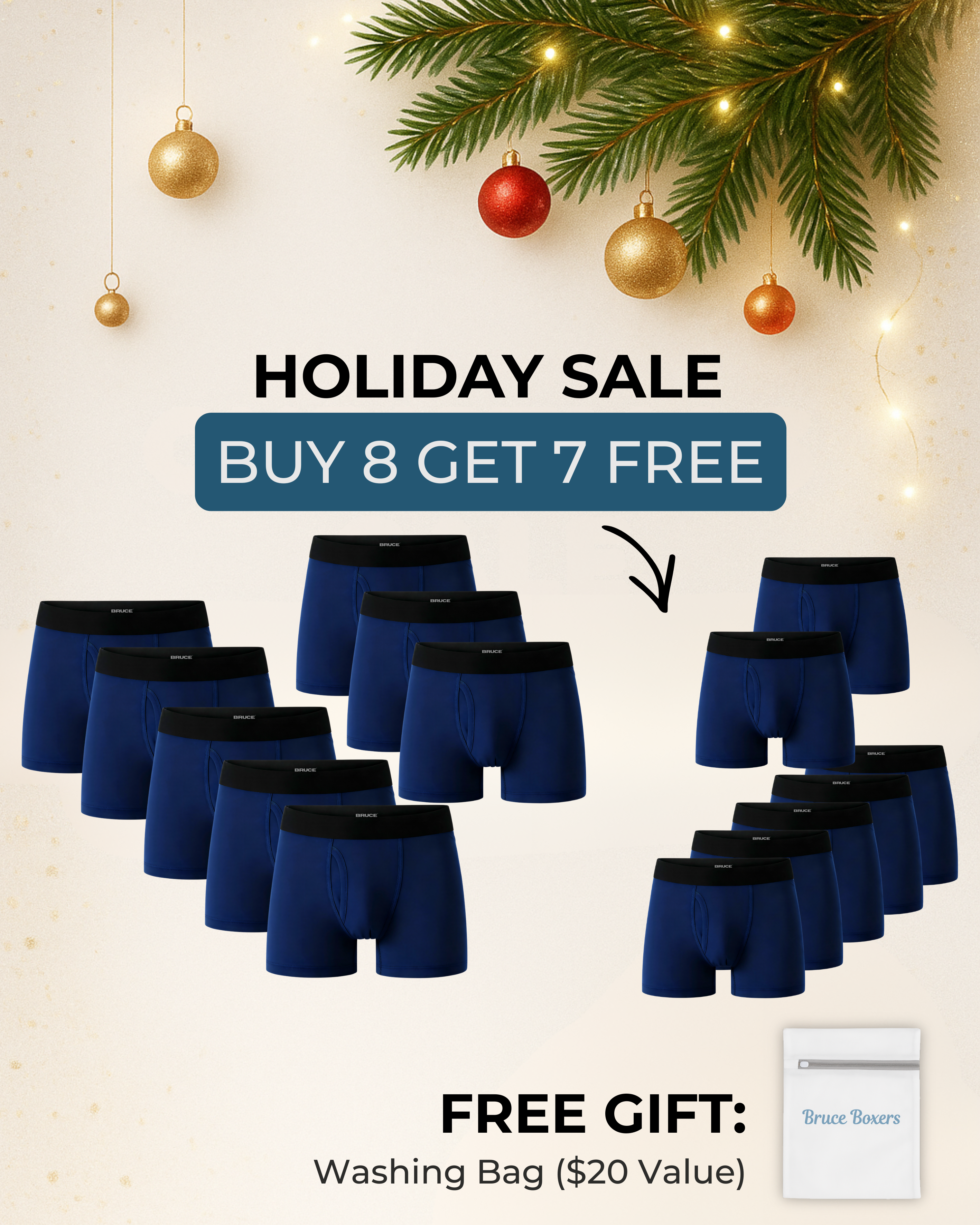 Bruce’s Signature Leakproof Boxers (8+7 FREE)