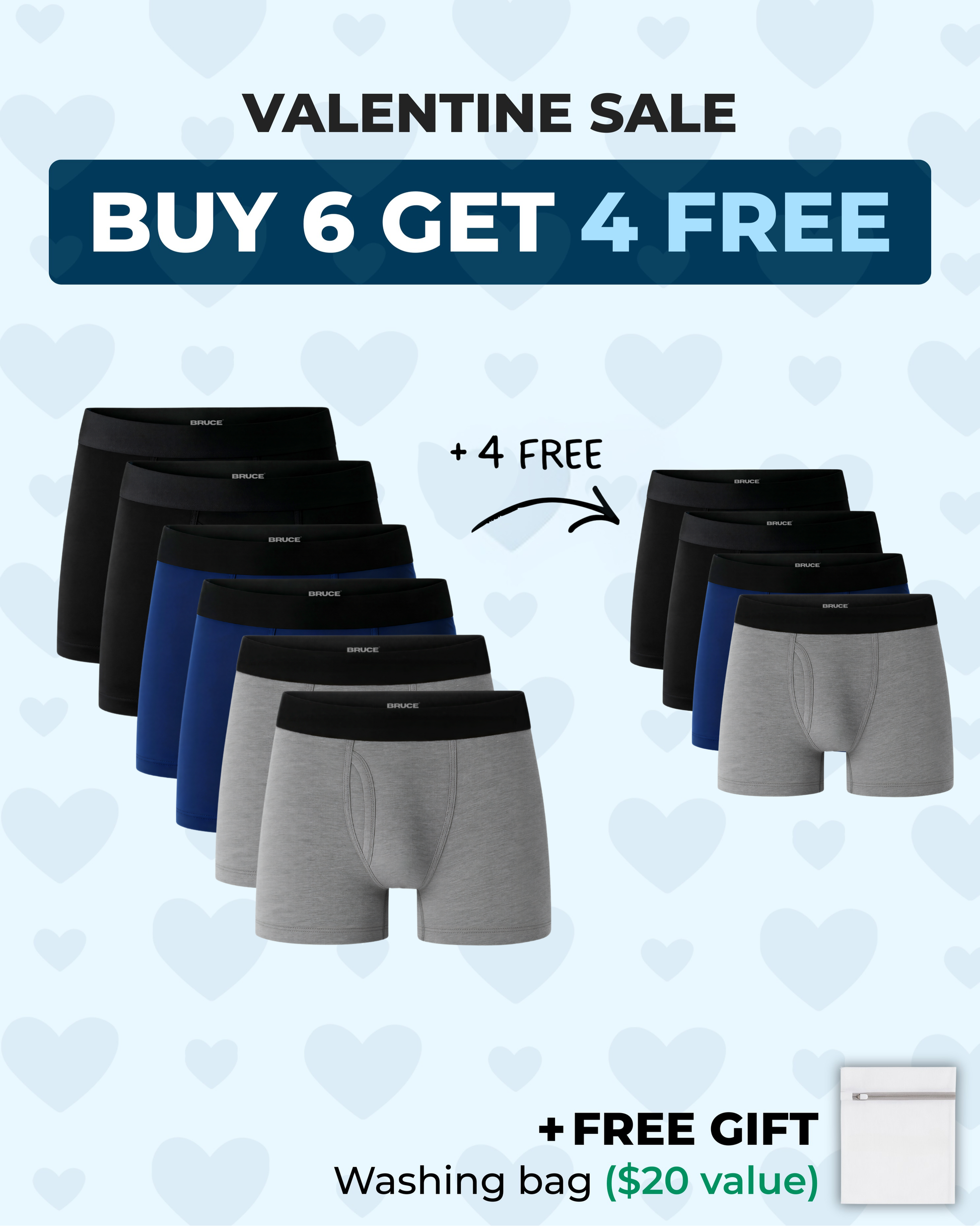 Bruce's Signature Leakproof Boxers (6+4 FREE)
