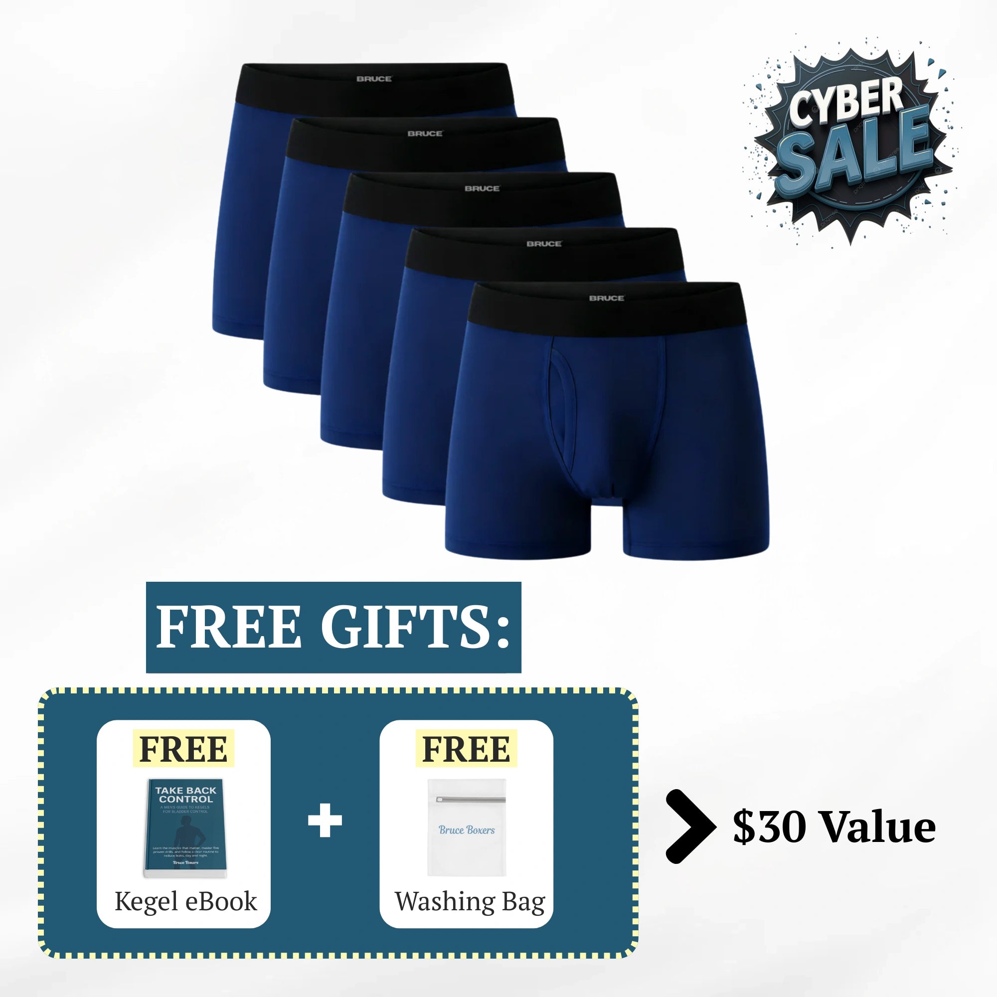 Bruce’s Signature Leakproof Boxers (5-Pack)