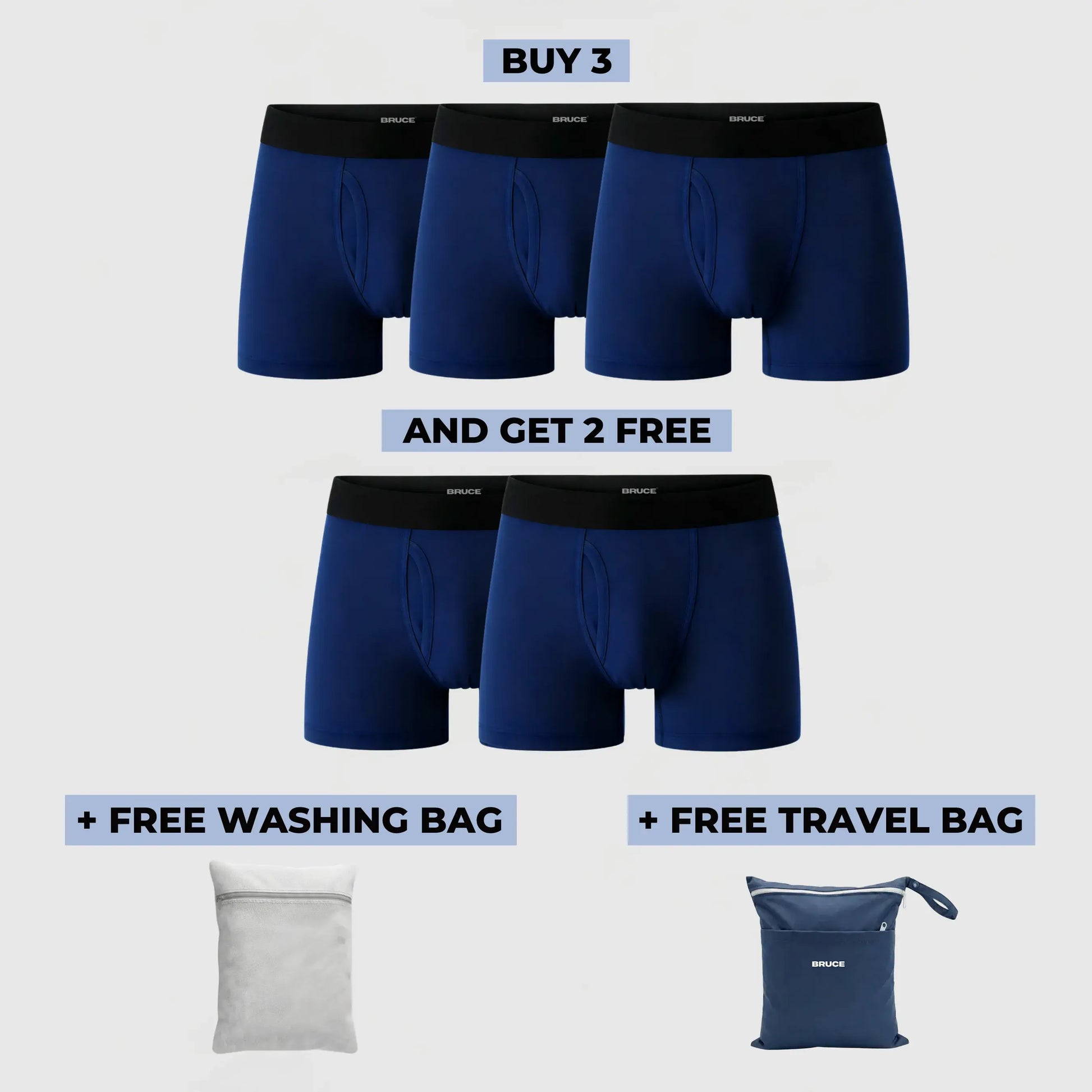 Bruce's Signature Leakproof Boxers (3+2 FREE)